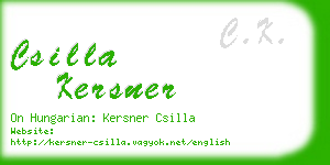 csilla kersner business card